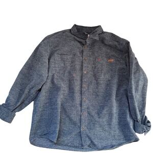 Dickies Mens Heavyweight Flannel Button Down Shirt 3XL Blue 100% Cotton Workwear